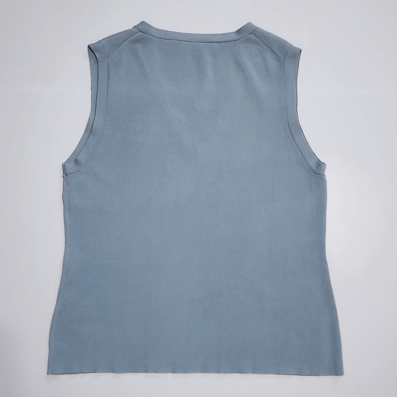 AK Anne Klein blue Knitted Top size L - Picture 9 of 9